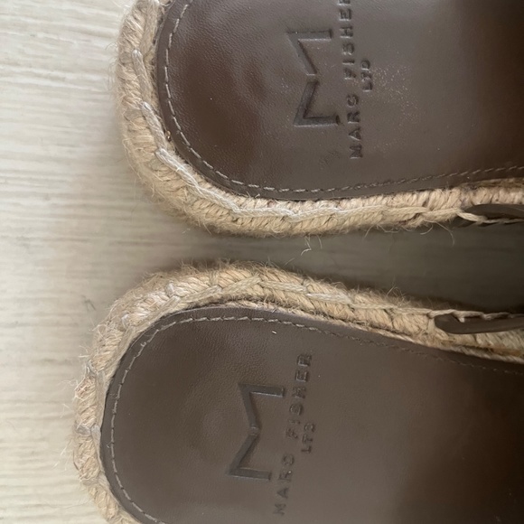 Marc Fisher Espadrille Slide Sandal Brown Size 8 - Picture 7 of 7